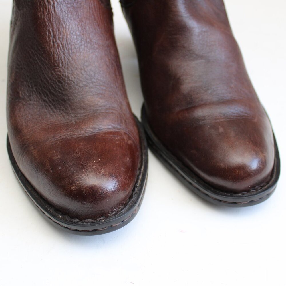 BORN Women's Brown Leather High-Riding Knee-High Boots Size 9.5 - Picture 6 of 10